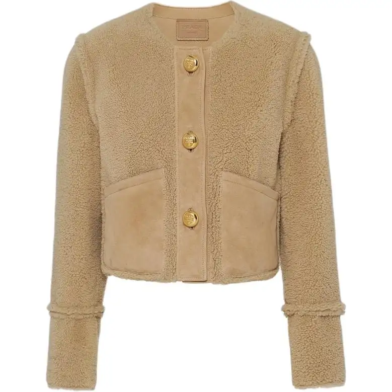 Prada shearling cropped jacket