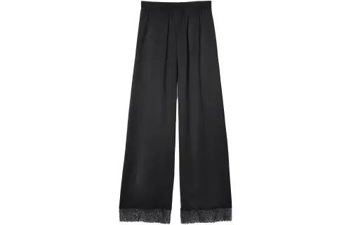 【Previous Season】elasticated-waistband silk trousers