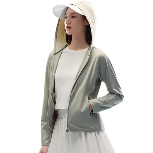 Anta Sun Protection Clothing Women's Pearlescent Gray