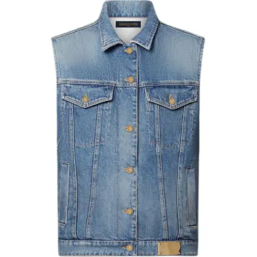 Lv Reversible Sleeveless Denim Jacket