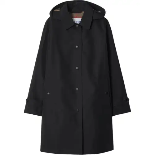 Burberry Coats Women's Black Detachable Hood Moderate