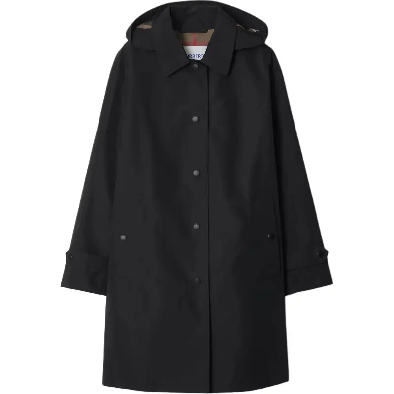 Burberry Coats Women's Black Detachable Hood Moderate