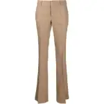 flared-cut leg trousers