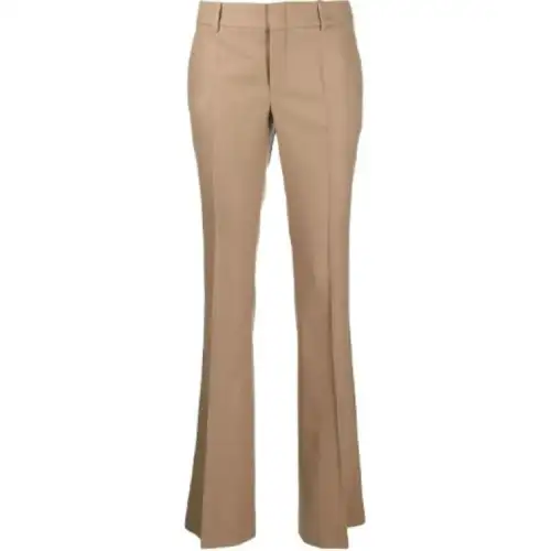 flared-cut leg trousers