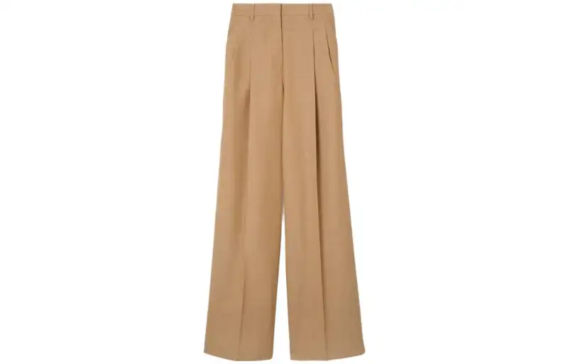 Burberry wide-leg pleated wool trousers
