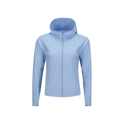 Li Ning Tennis Collection Trench Coat Women's Snow Blue