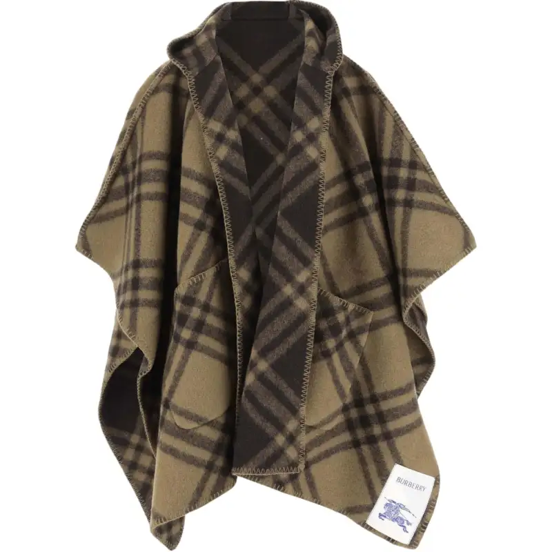 Burberry Check wool cape