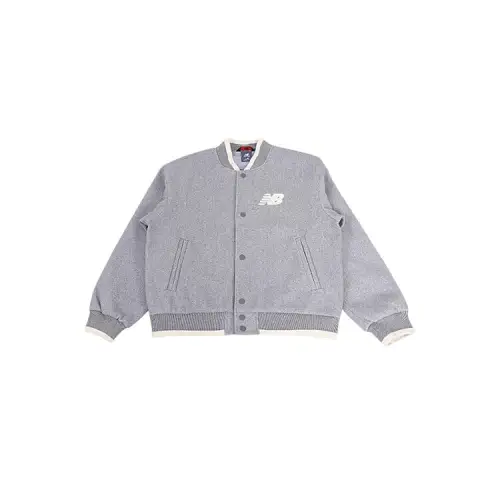 New Balance Athleisure SS25 Baseball Jacket Women's Heather Gray
