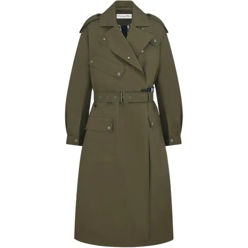DIOR SS25 Trench Coat Women's Green