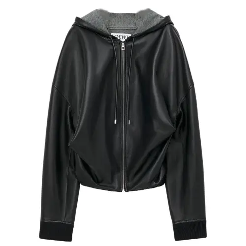 LOEWE Leather Jacket Women's Black