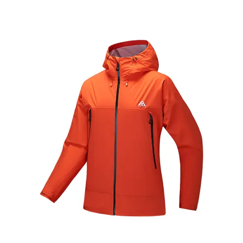 Anta Outdoor Collection Breathable And Wear resistant Windbreaker Jacket Women's Flame Orange Red