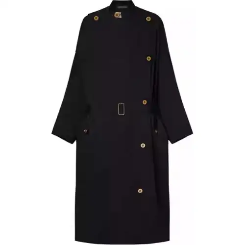 LOUIS VUITTON Trench Coat Women's Black