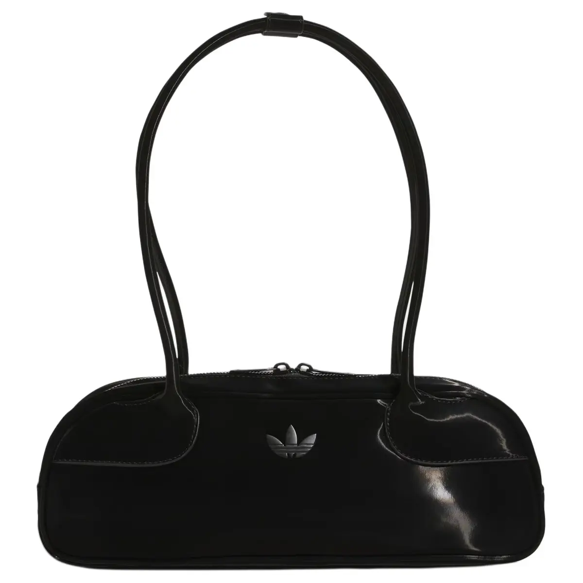 Adidas Originals Matte Velvet Polyurethane Long Handle Bag Baguette Bag Shoulder Bag Women's Black