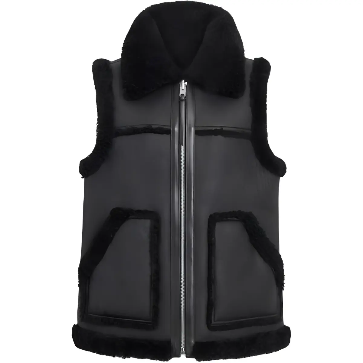 COACH Vests Women's Black Lapel Moderate Other