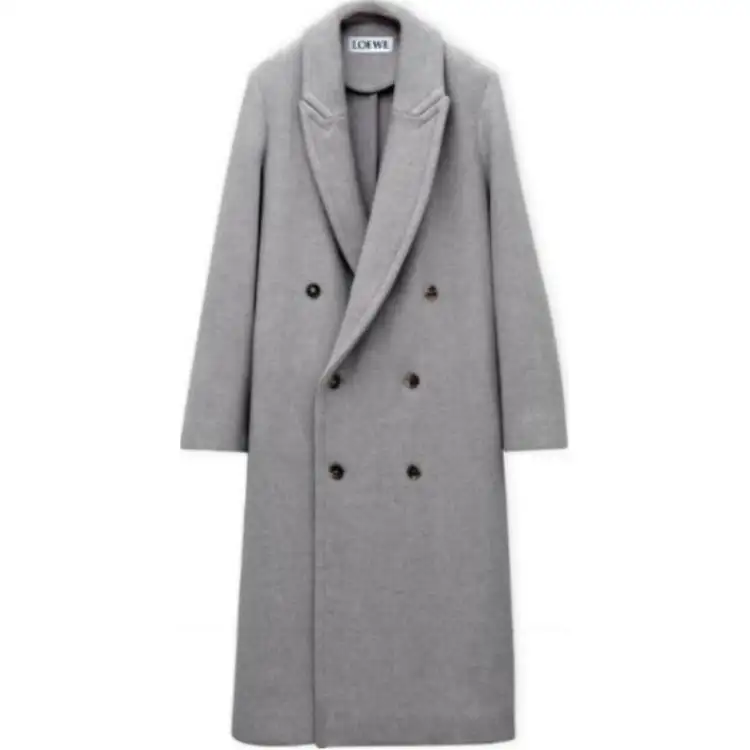 LOEWE Coats Women's Gray Lapel Moderate