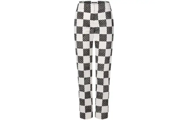LOUIS VUITTON Bubble Damier Straight-Cut Pants