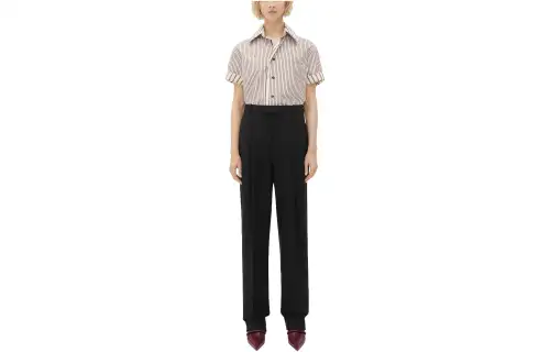 Bottega Veneta Casual Pants Women's Black Moderate Wide Leg Pants
