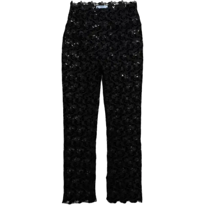 PRADA Casual Pants Tight Fit Style Women's Black