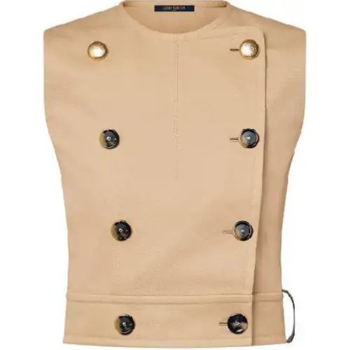 Lv Double Breasted Gabardine Top