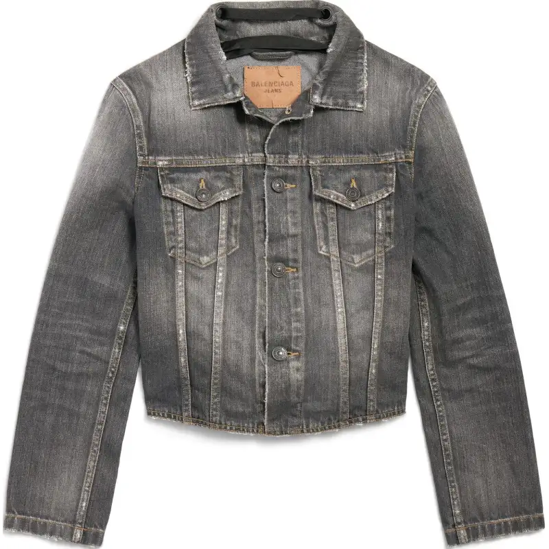 Balenciaga Lace-Up Denim Jacket