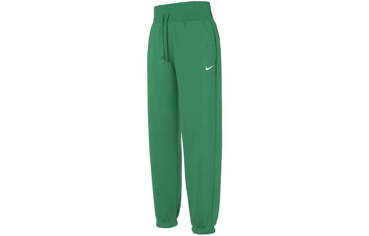 Nike Solid Color Letter Logo Print Drawstring Elastic Cuff OVERSIZE High Waist Brushed Knitted Fabric Sportswear