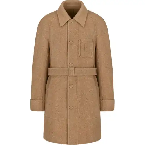 DIOR Coats Women's Beige Lapel Moderate