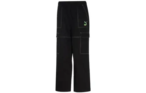PUMA X Santa Cruz SUMMER CAMP Casual Pants Women's Black Moderate Flared Pants