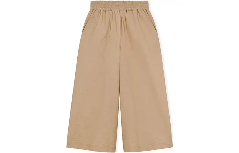 LOEWE Casual Pants Women's Khaki Moderate Wide Leg Pants