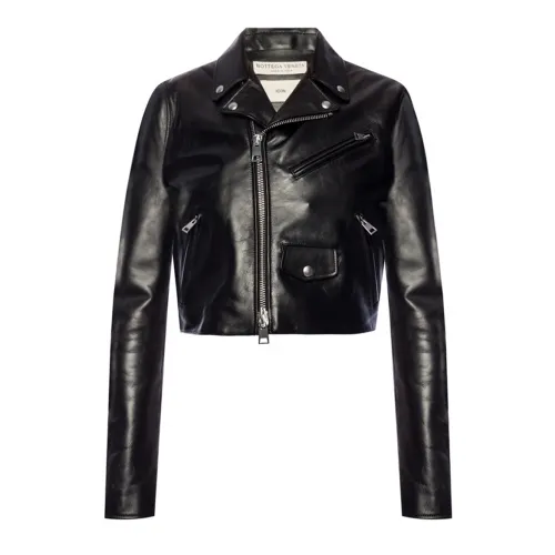 Bottega Veneta Leather Jacket Women's Black