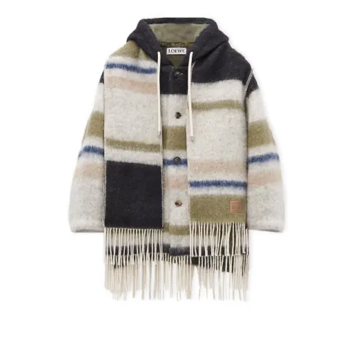 LOEWE SS25 Coat Women's Black White