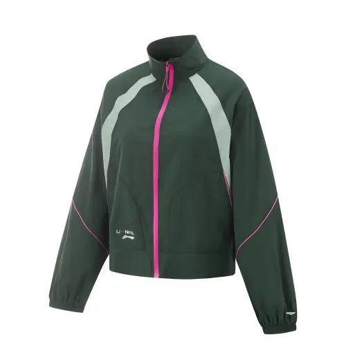 Li Ning Fitness Series Trench Coat Women's Mountain View Green/Tallow Green