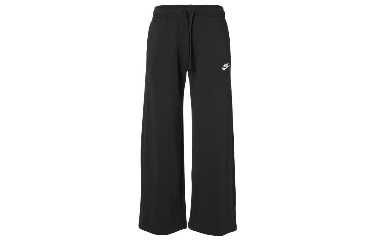 Nike Women's Mid-Rise Wide-Leg Sweatpants Black