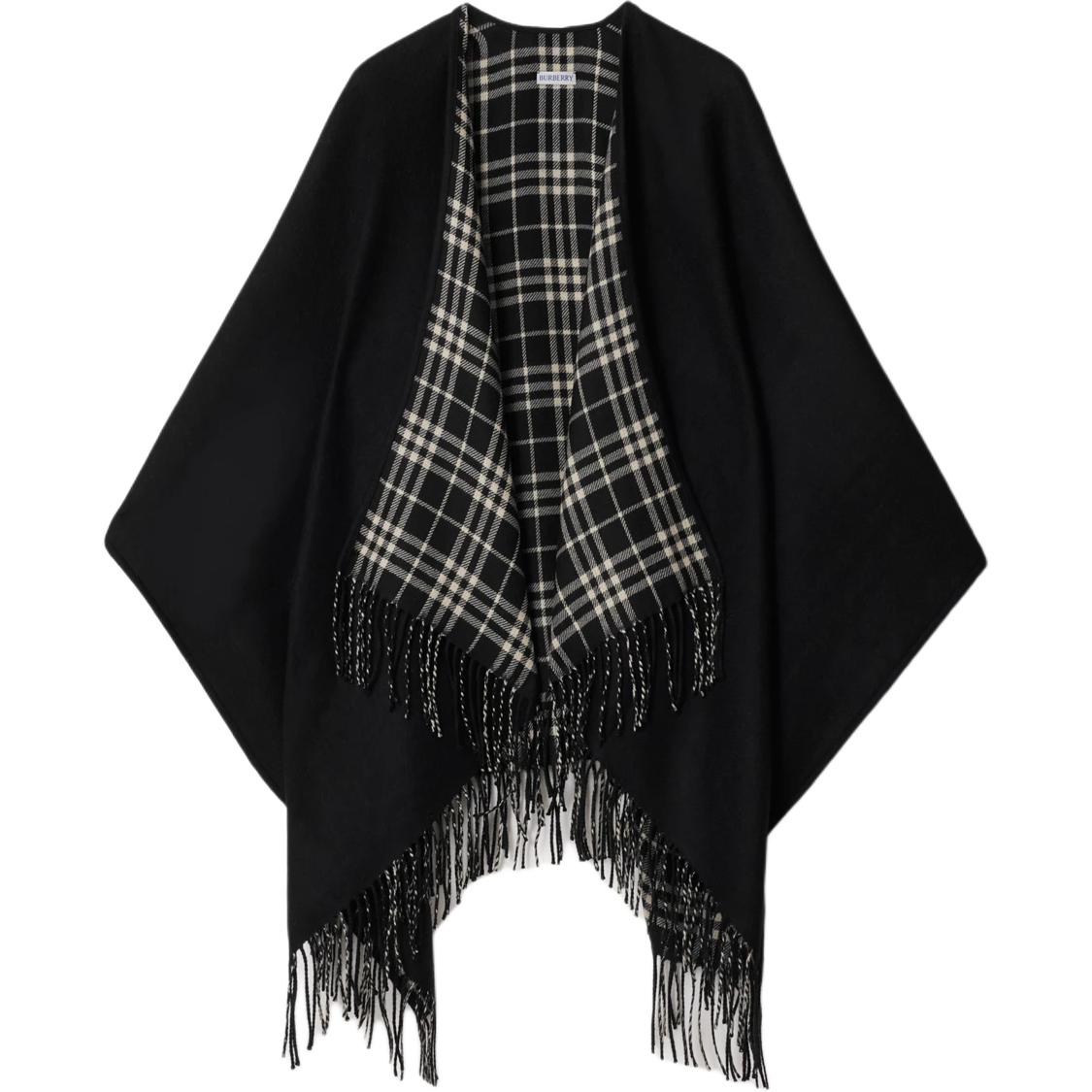Burberry Checked Wool Cape