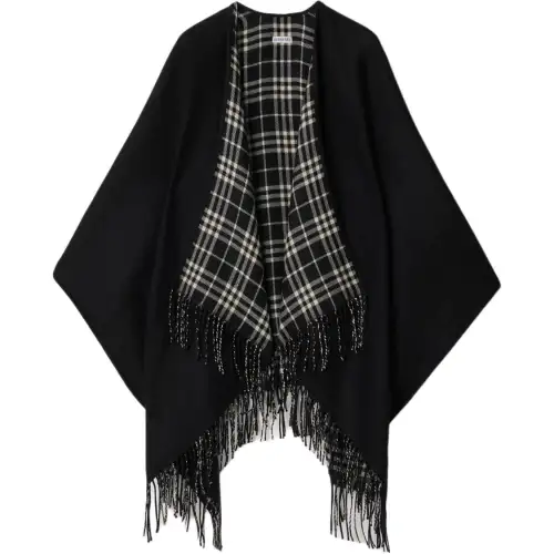 Burberry Checked Wool Cape