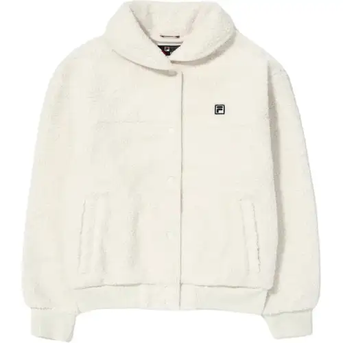 FILA Velvet feel Coat Women's Ecru