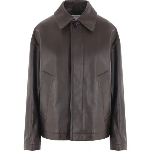 Bottega Veneta Long Sleeved Leather Jacket