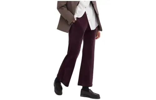 UNIQLO Casual Pants Women's Burgundy Moderate Straight Fit Pants