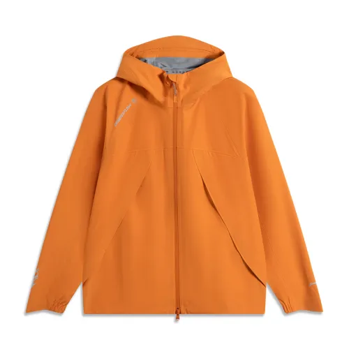 Li Ning CF Tracing Windproof And Rainproof Windbreaker Jacket Women's Pumpkin Orange