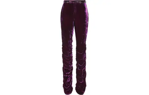 GUCCI Horsebit Belt Velvet Pants