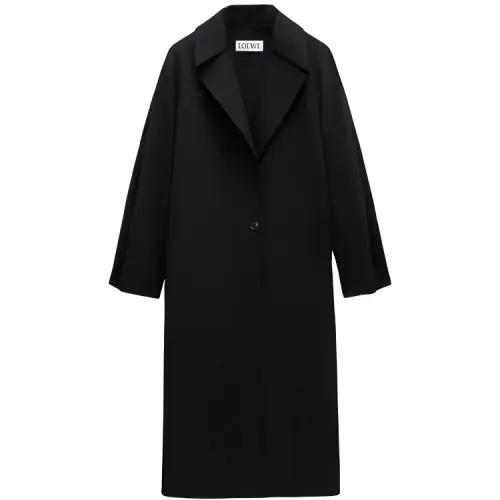 LOEWE Coats Women's Black Lapel Moderate