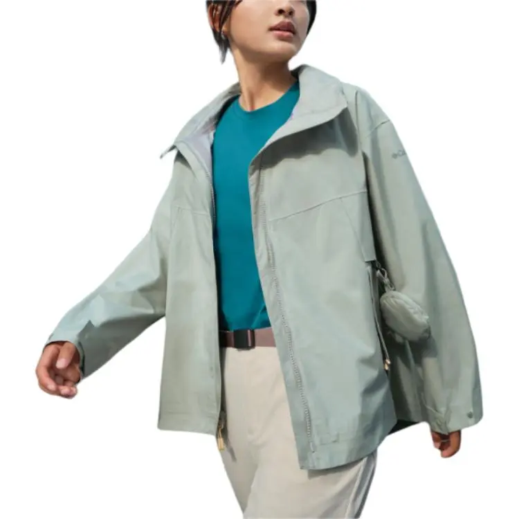 Columbia Transit SS25 Hiking Waterproof And Warm Windbreaker Jacket Women's Green