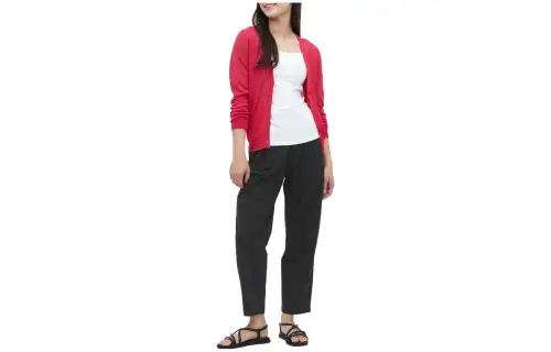 UNIQLO Casual Pants Women's Starry Black Moderate Straight Fit Pants