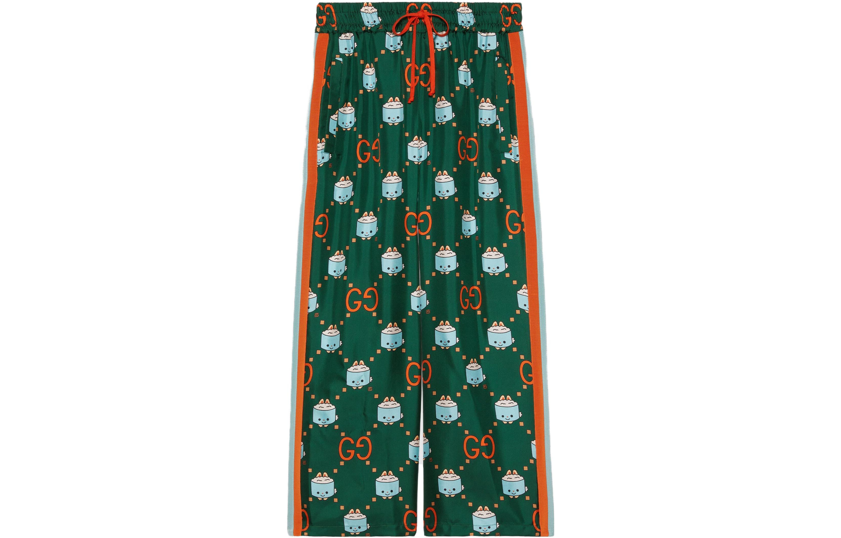 Женские штаны Gucci Logo Pants (зеленые)