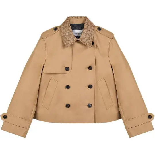 COACH SS25 Trench Coat Women's Khaki