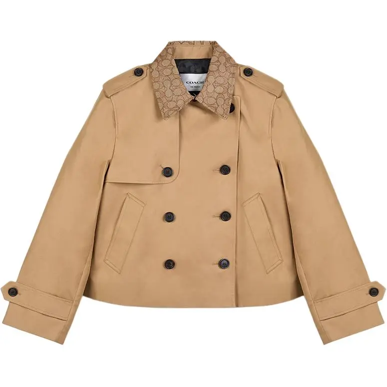 COACH SS25 Trench Coat Women's Khaki