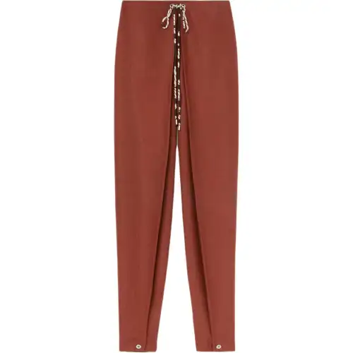Loro Piana SS24 Casual Pants Women's Black Sugar Brown Red