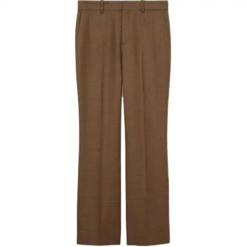 GUCCI Embroidered Houndstooth Wool Pants