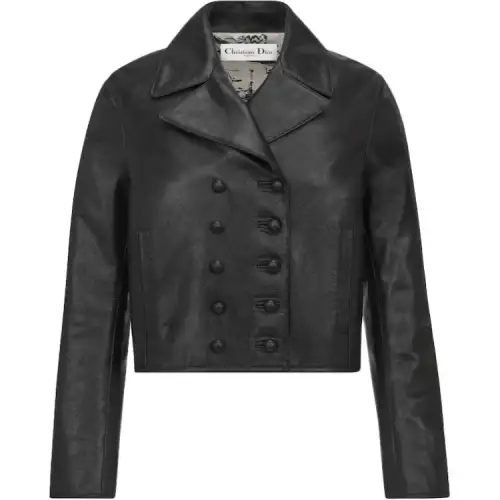 DIOR Leather Jacket Women's Black