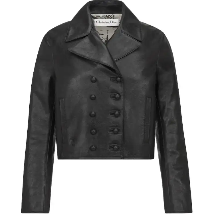 DIOR Leather Jacket Women's Black