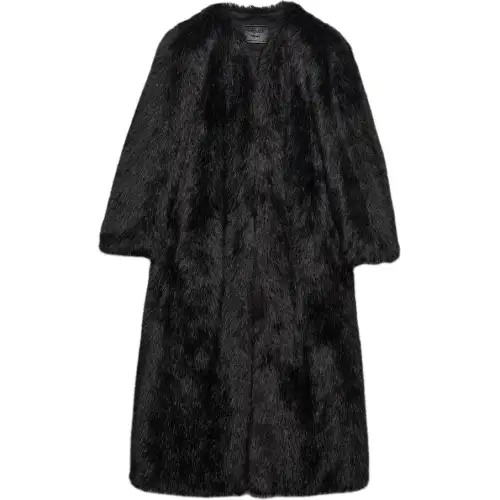 PRADA Coats Women's Black Moderate Straight Fit